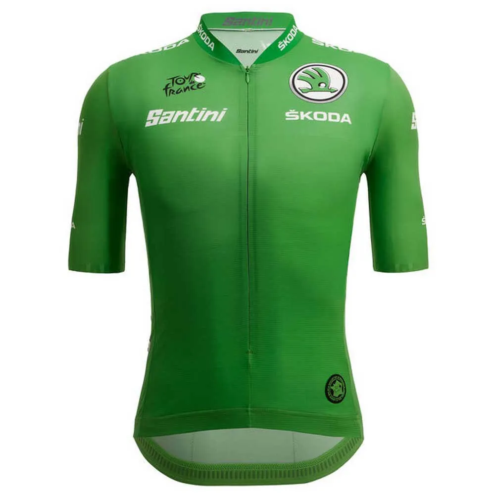 Santini Team Original Tour De France Best Sprinter Kort Ermet Trøye, Green Santini Team Original Tour De France Best Sprinter Kort Ermet Trøye, Green