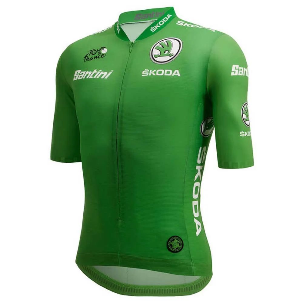 Santini Team Original Tour De France Best Sprinter Kort Ermet Trøye, Green Santini Team Original Tour De France Best Sprinter Kort Ermet Trøye, Green