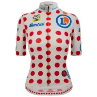 Santini Tour De France Avec Zwift Polka Dot 2025 Kort Ermet Trøye