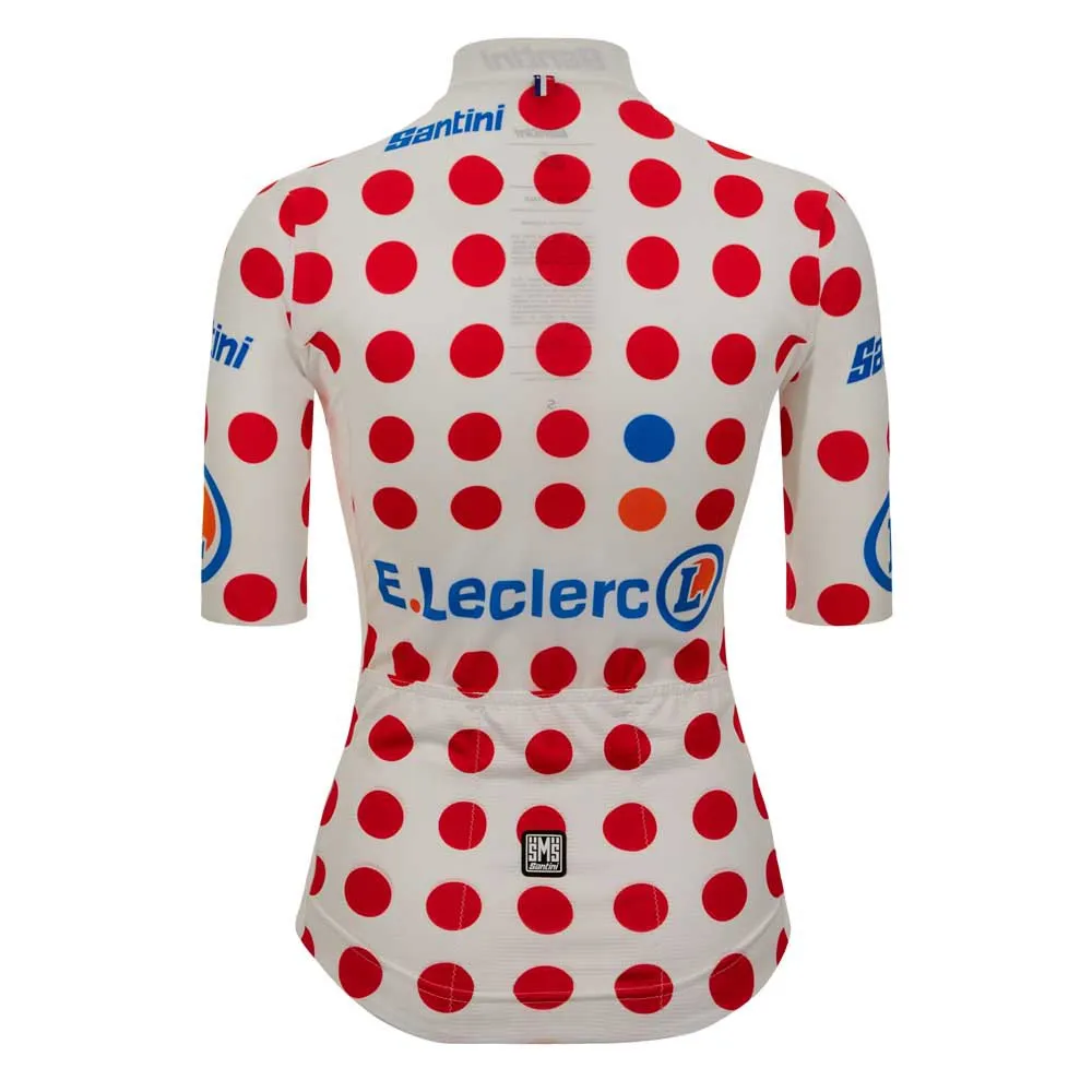 Santini Tour De France Femme Avec Zwift Gpm Leader Kort Ermet Trøye Santini Tour De France Femme Avec Zwift Gpm Leader Kort Ermet Trøye