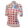 Santini Tour De France Femme Avec Zwift Gpm Leader Kort Ermet Trøye