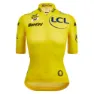 Santini Tour De France Femme Avec Zwift Overall Leader Kort Ermet Trøye
