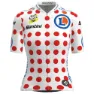 Santini Tour De France Femme Zwift Gpm Leader Kort Ermet Trøye, Pois