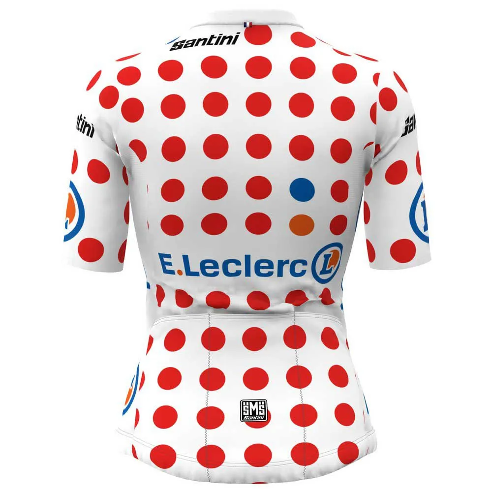 Santini Tour De France Femme Zwift Gpm Leader Kort Ermet Trøye, Pois Santini Tour De France Femme Zwift Gpm Leader Kort Ermet Trøye, Pois