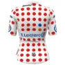 Santini Tour De France Femme Zwift Gpm Leader Kort Ermet Trøye, Pois