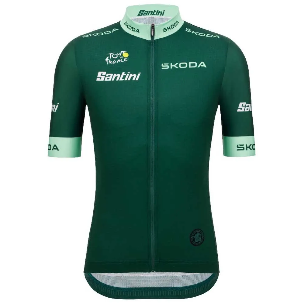 Santini Tour De France Green 2025 Kort Ermet Trøye Santini Tour De France Green 2025 Kort Ermet Trøye