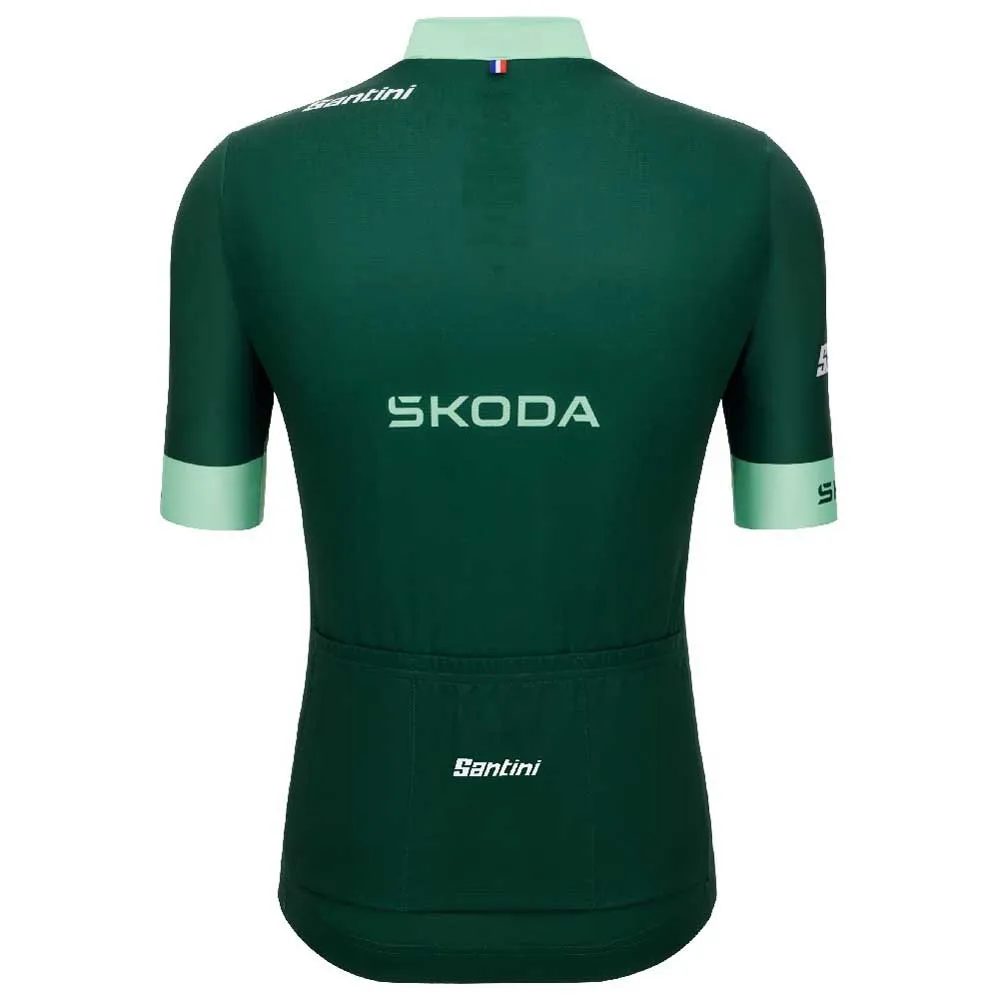 Santini Tour De France Green 2025 Kort Ermet Trøye Santini Tour De France Green 2025 Kort Ermet Trøye