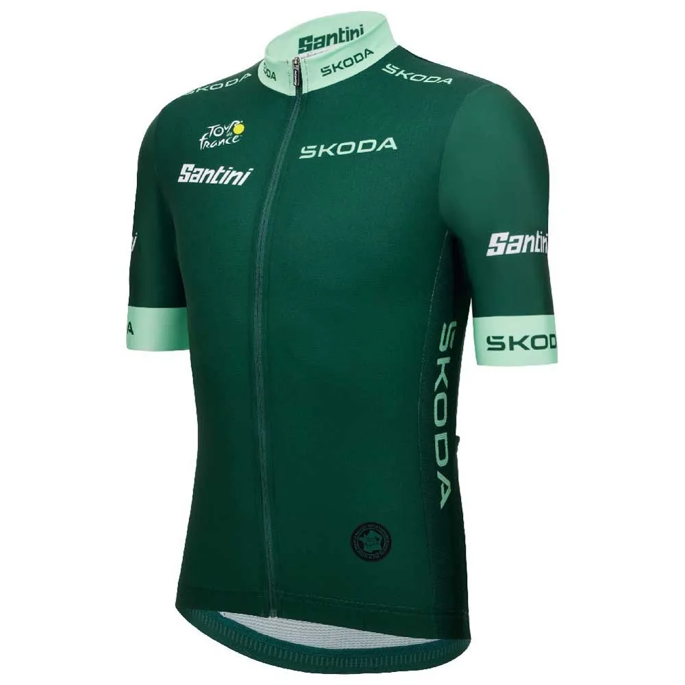 Santini Tour De France Green 2025 Kort Ermet Trøye Santini Tour De France Green 2025 Kort Ermet Trøye