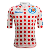 Santini Tour De France Official Gpm Leader Kort Ermet Trøye