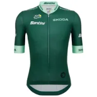 Santini Tour De France Official Green 2025 Kort Ermet Trøye