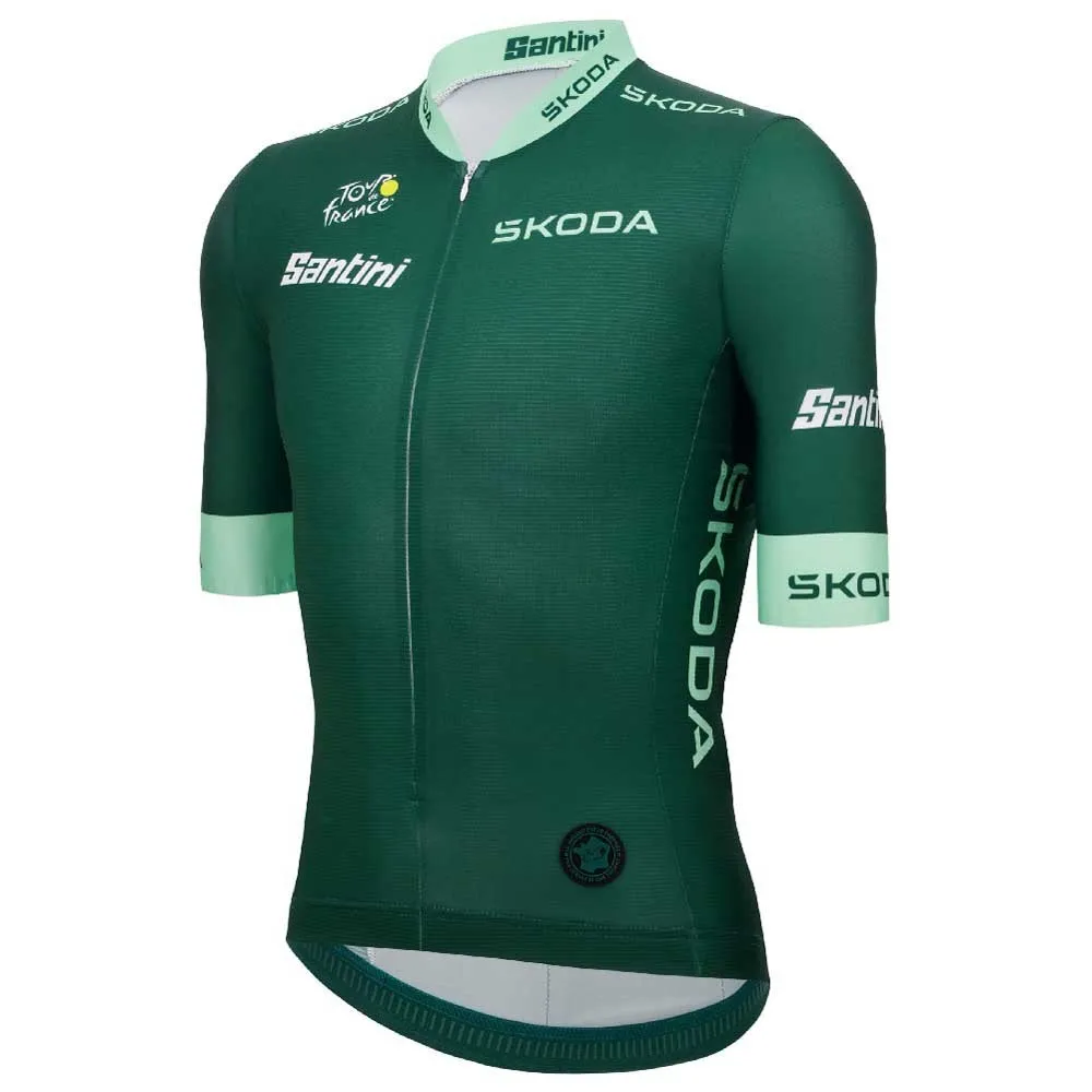 Santini Tour De France Official Green 2025 Kort Ermet Trøye Refurbished, Green Santini Tour De France Official Green 2025 Kort Ermet Trøye Refurbished, Green