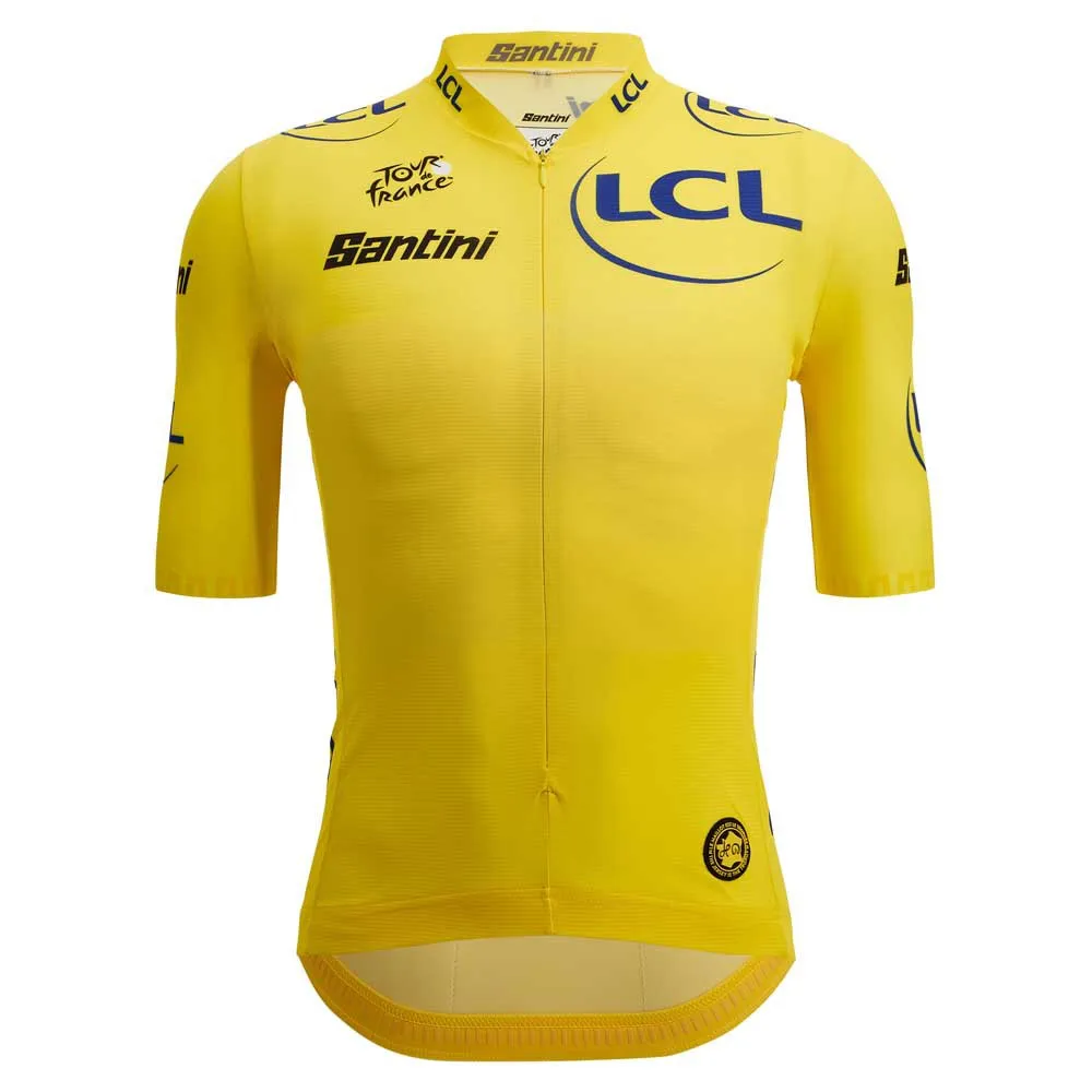 Santini Tour De France Official Overall Leader Kort Ermet Trøye