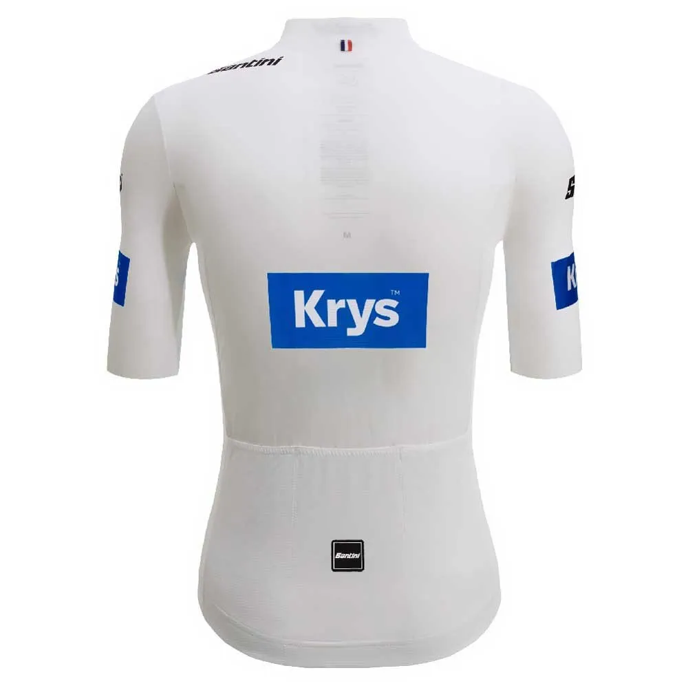 Santini Tour De France Official White 2025 Kort Ermet Trøye