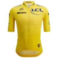 Santini Tour De France Official Yellow 2025 Kort Ermet Trøye Santini Tour De France Official Yellow 2025 Kort Ermet Trøye