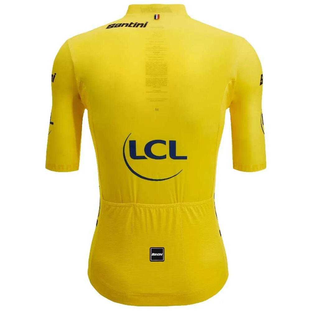Santini Tour De France Official Yellow 2025 Kort Ermet Trøye Santini Tour De France Official Yellow 2025 Kort Ermet Trøye