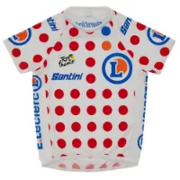 Santini Tour De France Overall Leader Jr Kort Ermet Trøye Santini Tour De France Overall Leader Jr Kort Ermet Trøye