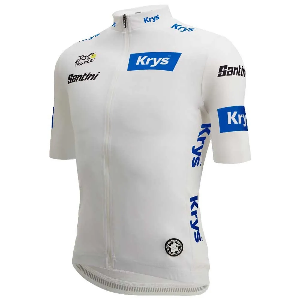 Santini Tour De France White 2025 Kort Ermet Trøye Santini Tour De France White 2025 Kort Ermet Trøye