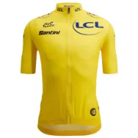 Santini Tour De France Yellow 2025 Kort Ermet Trøye Santini Tour De France Yellow 2025 Kort Ermet Trøye