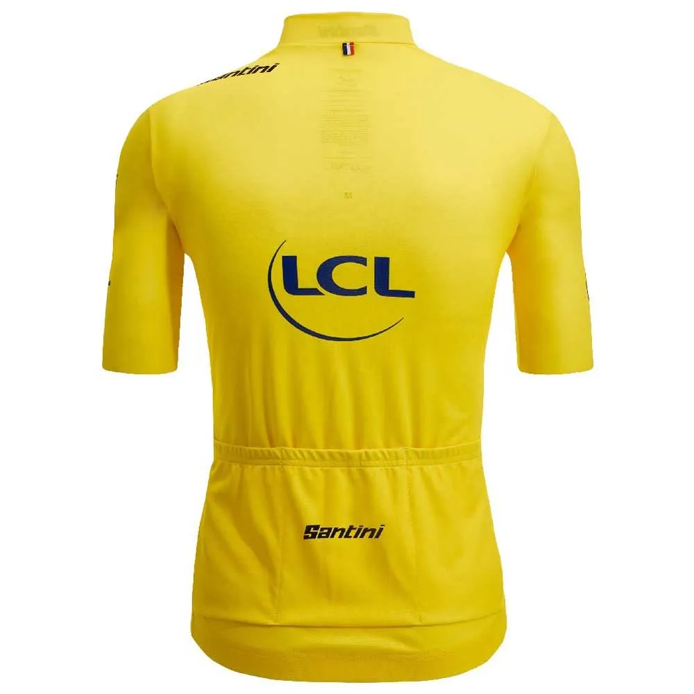 Santini Tour De France Yellow 2025 Kort Ermet Trøye Santini Tour De France Yellow 2025 Kort Ermet Trøye