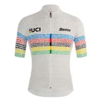 Santini Uci 100 Champion Kort Ermet Trøye Santini Uci 100 Champion Kort Ermet Trøye