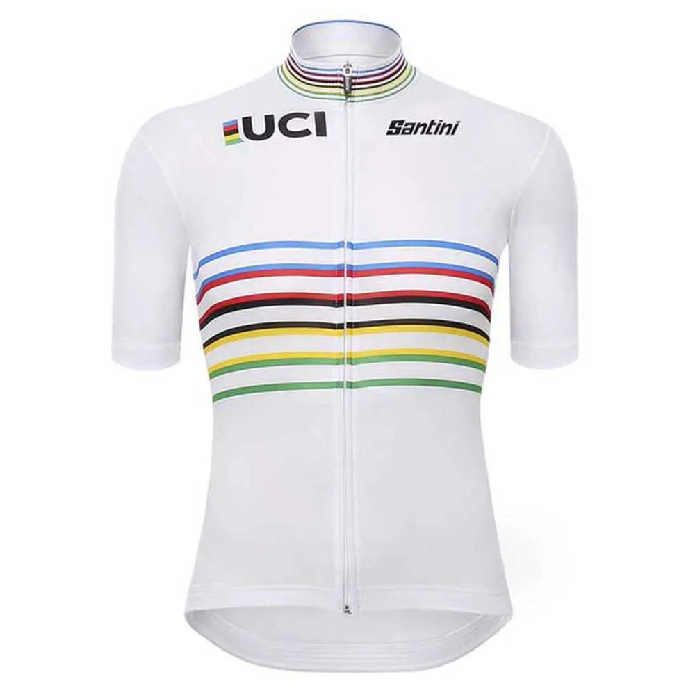 Santini Uci Official World Champion Master Kort Ermet Trøye
