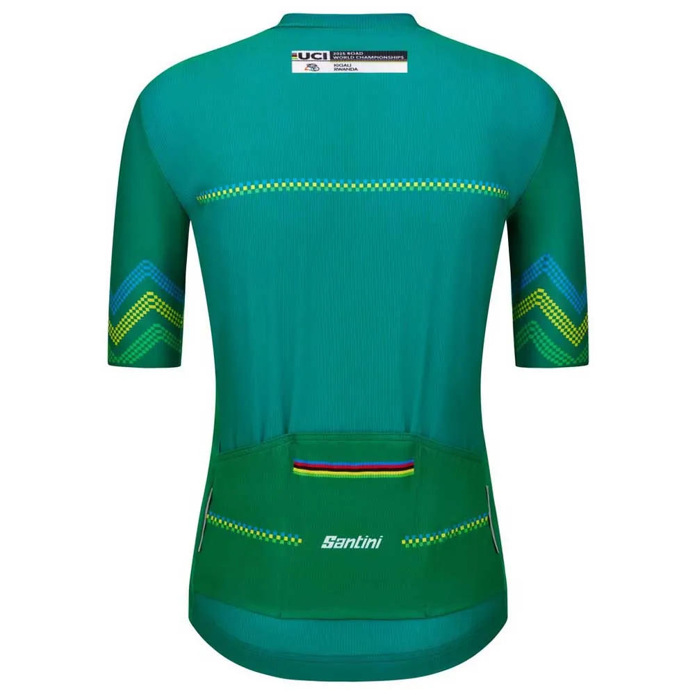 Santini Uci Road World Championships Kigali 2025 Kort Ermet Trøye