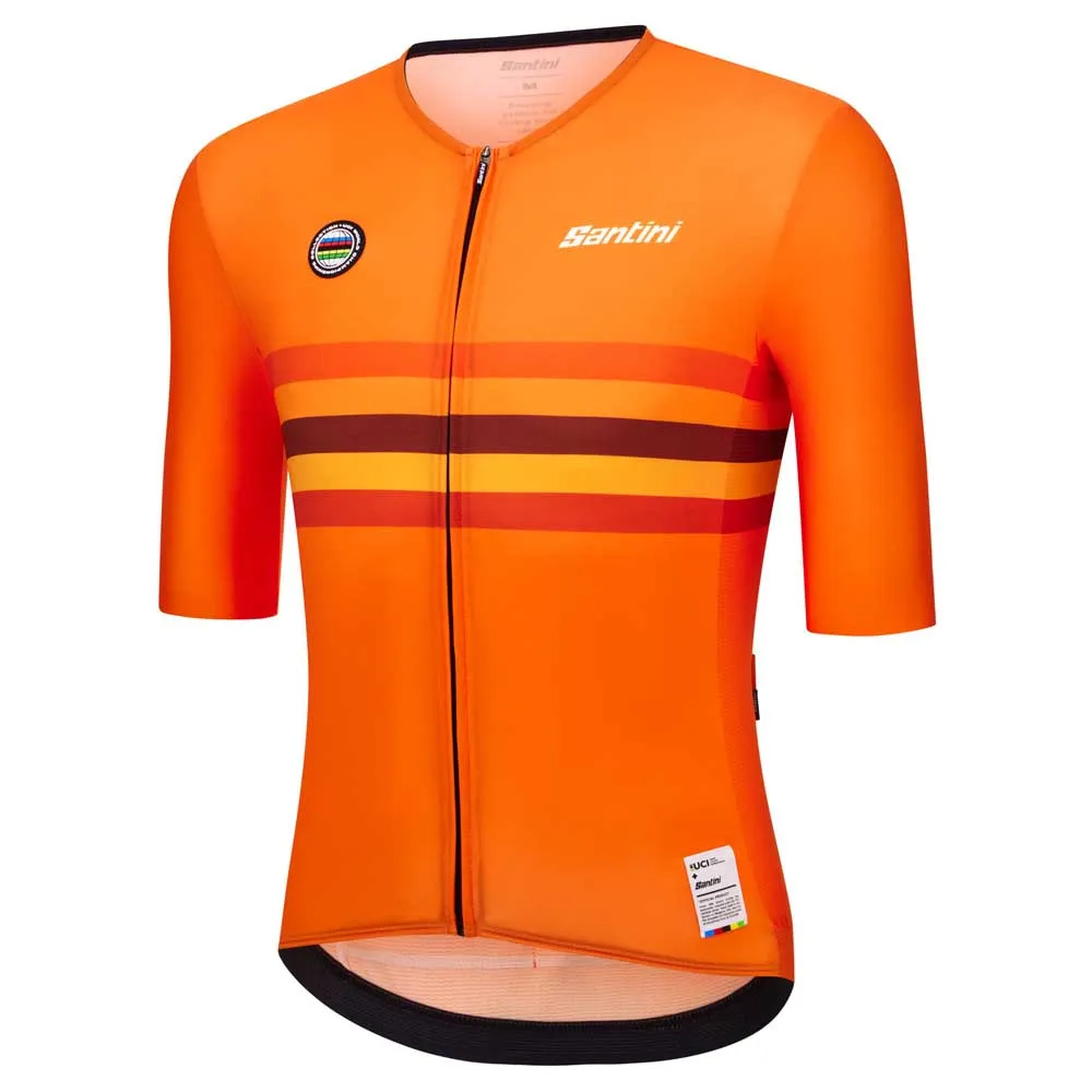 Santini Uci World Champion Netherlands 2025 Kort Ermet Trøye Santini Uci World Champion Netherlands 2025 Kort Ermet Trøye