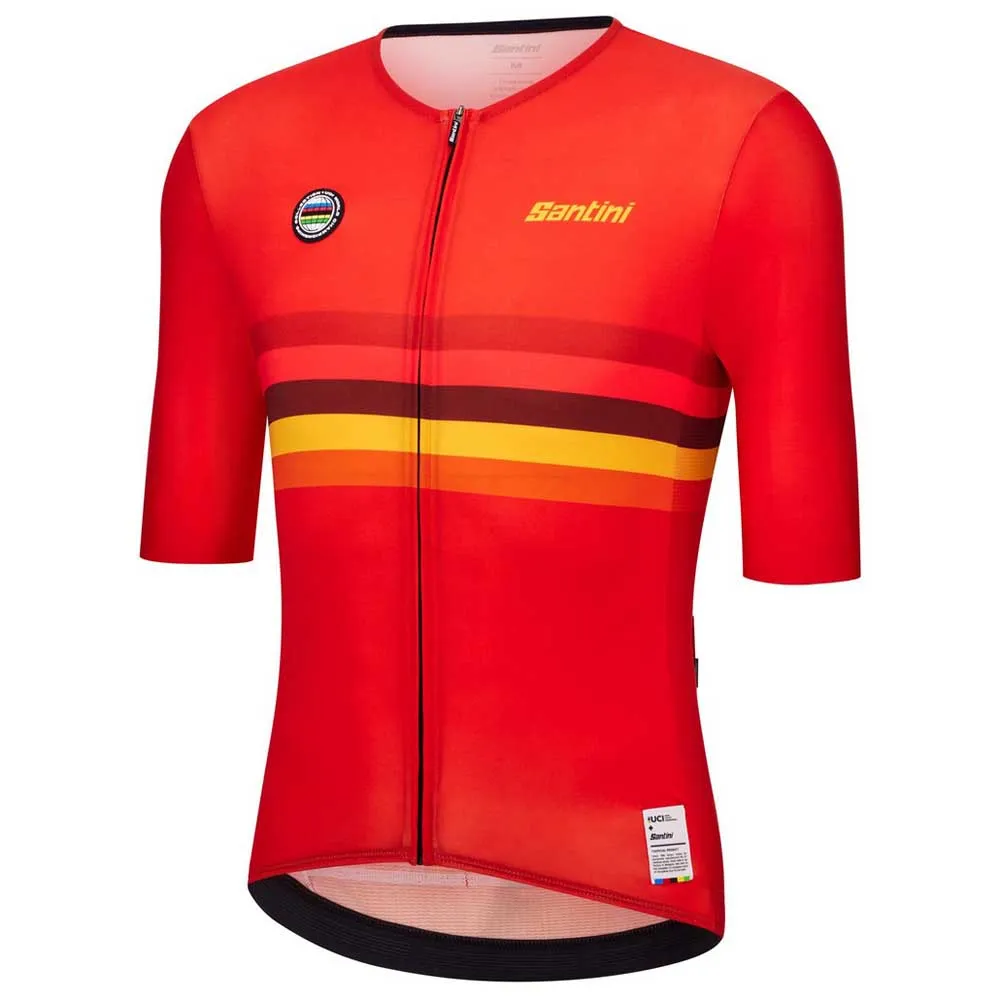 Santini Uci World Champion Spain 2025 Kort Ermet Trøye