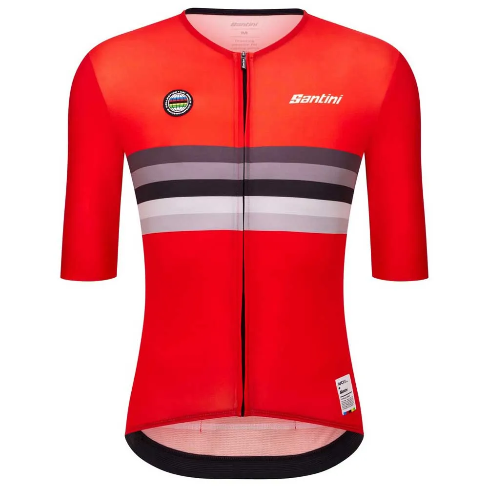 Santini Uci World Champion Switzerland 2025 Kort Ermet Trøye Santini Uci World Champion Switzerland 2025 Kort Ermet Trøye