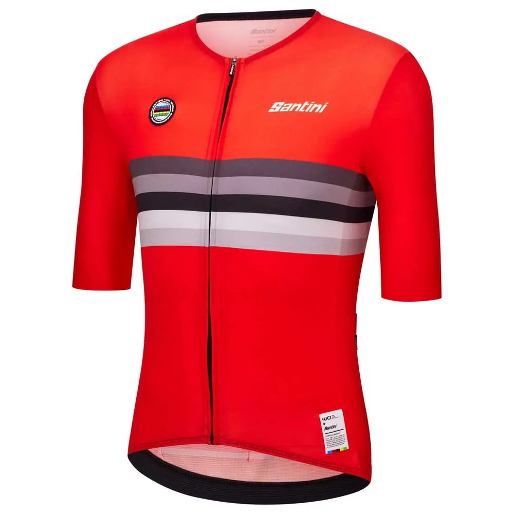 Santini Uci World Champion Switzerland 2025 Kort Ermet Trøye Santini Uci World Champion Switzerland 2025 Kort Ermet Trøye