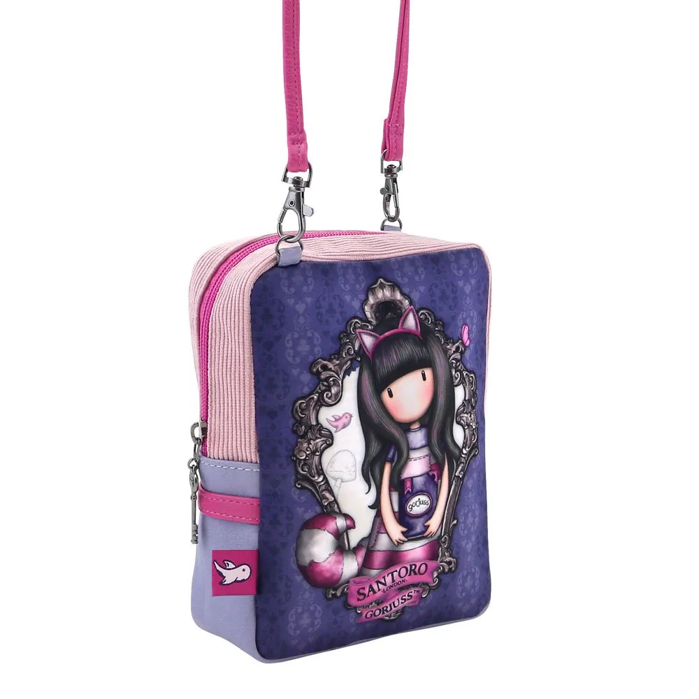Santoro London Gorjuss™ Cheshire Cat Skuldertaske, Multicolor