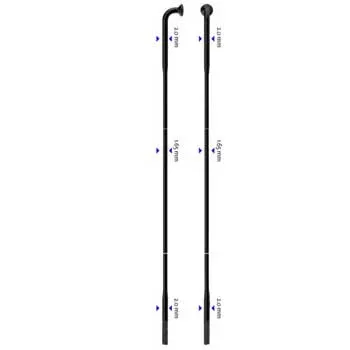Sapim D-Light Inox 14G J-Bend Sort Eike Sapim D-Light Inox 14G J-Bend Sort Eike