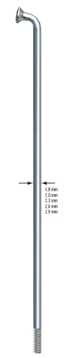 Sapim Leader Inox 13G J-Bend Sølv Eike