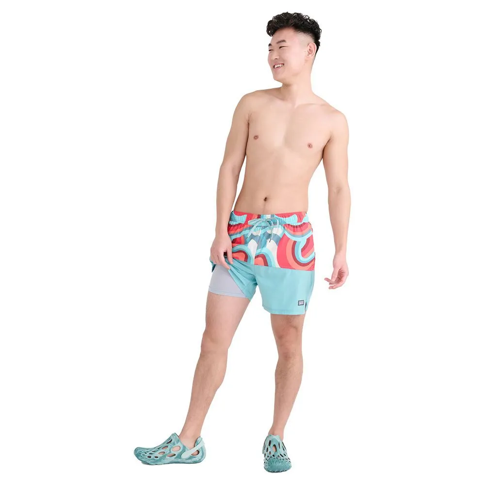 Saxx Underwear Oh Buoy Colourblocked 2in1 Badebukse male Saxx Underwear Oh Buoy Colourblocked 2in1 Badebukse male