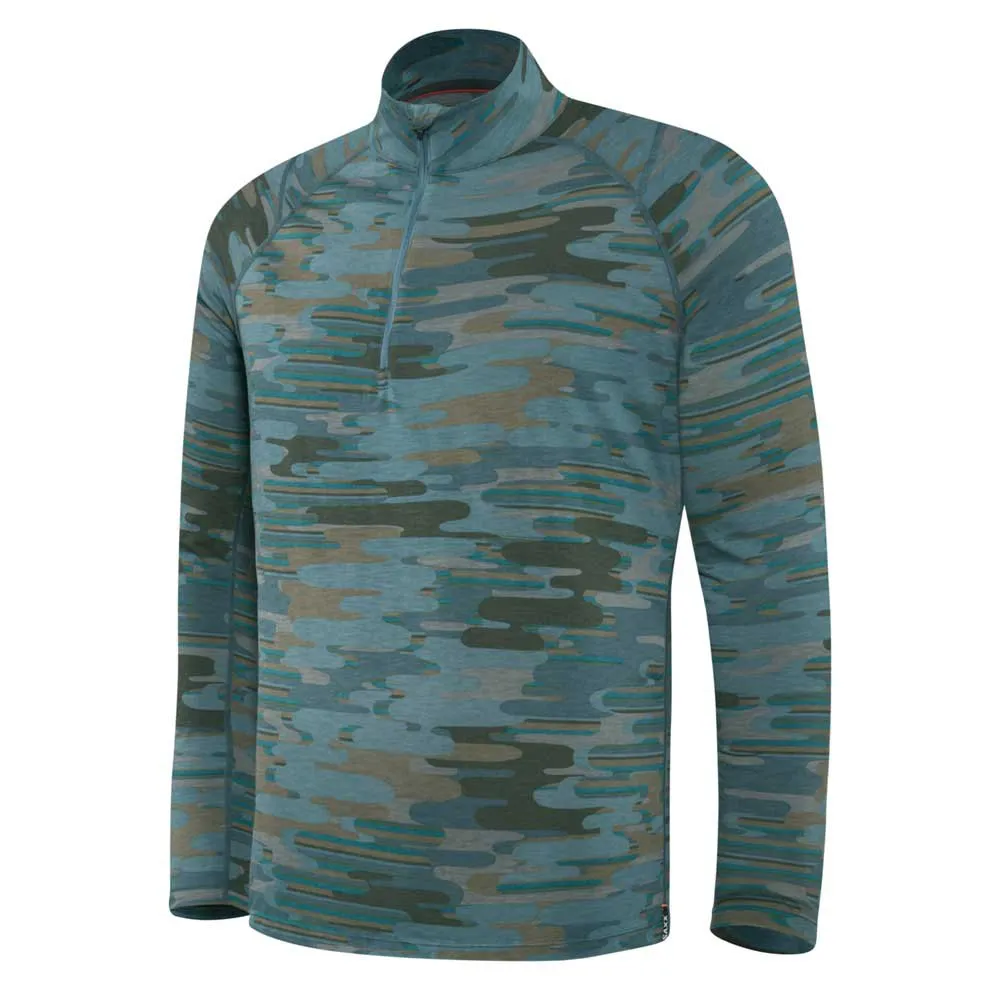 Saxx Underwear Viewfinder Langarmet Baselag, Blue up in smoke camo