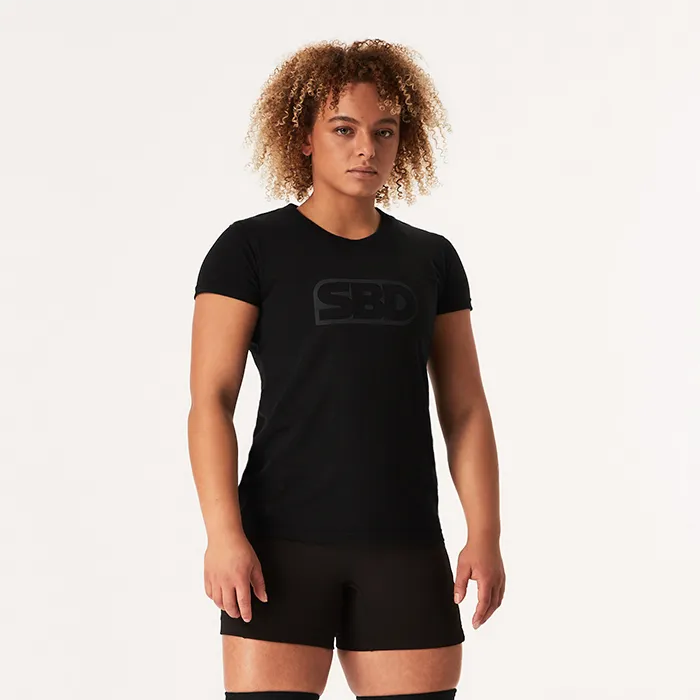 SBD Apparel Phantom Brand T-Shirt - Womens, Svart