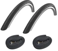 Schwalbe 2 dekk + 2 slanger Schwalbe Lugano II Endurance 700x25 (25-622)