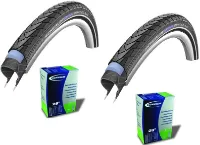 Schwalbe 2 Dekk + 2 Slanger Schwalbe Marathon Plus 700x45c Auto. Ventil