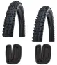 Schwalbe 2 Dekk + 2 Slanger Schwalbe Nobby Nic Og Rocket Ron 29 x 2,25"Med Presta Ventil, Sykkeldekk