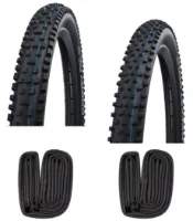 Schwalbe 2 Dekk + 2 Slanger Schwalbe Nobby Nic Og Rocket Ron 29 x 2,25"Med Presta Ventil
