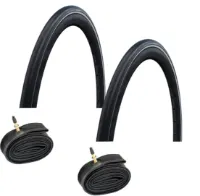 Schwalbe 2 dekk + 2 slanger Schwalbe One Plus 700x28C foldedekk