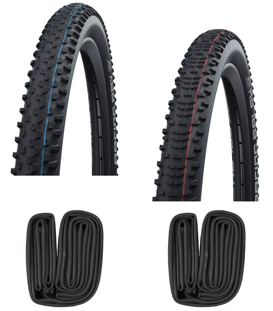 Schwalbe 2 Dekk + 2 Slanger Schwalbe Racing Ray Og Racing Ralph 29 x 2,25''Med Presta Ventil, Sykkeldekk Schwalbe 2 Dekk + 2 Slanger Schwalbe Racing Ray Og Racing Ralph 29 x 2,25''Med Presta Ventil, Sykkeldekk