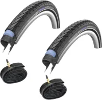 Schwalbe Marathon Plus hverdagsdekk 700 x 25C reflekskant sampak 48 mm. racerventil Schwalbe Marathon Plus hverdagsdekk 700 x 25C reflekskant sampak 48 mm. racerventil