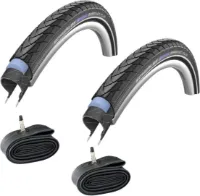 Schwalbe Marathon Plus hverdagsdekk 700 x 28c reflekskant sampak 40 mm dunlopventil Schwalbe Marathon Plus hverdagsdekk 700 x 28c reflekskant sampak 40 mm dunlopventil