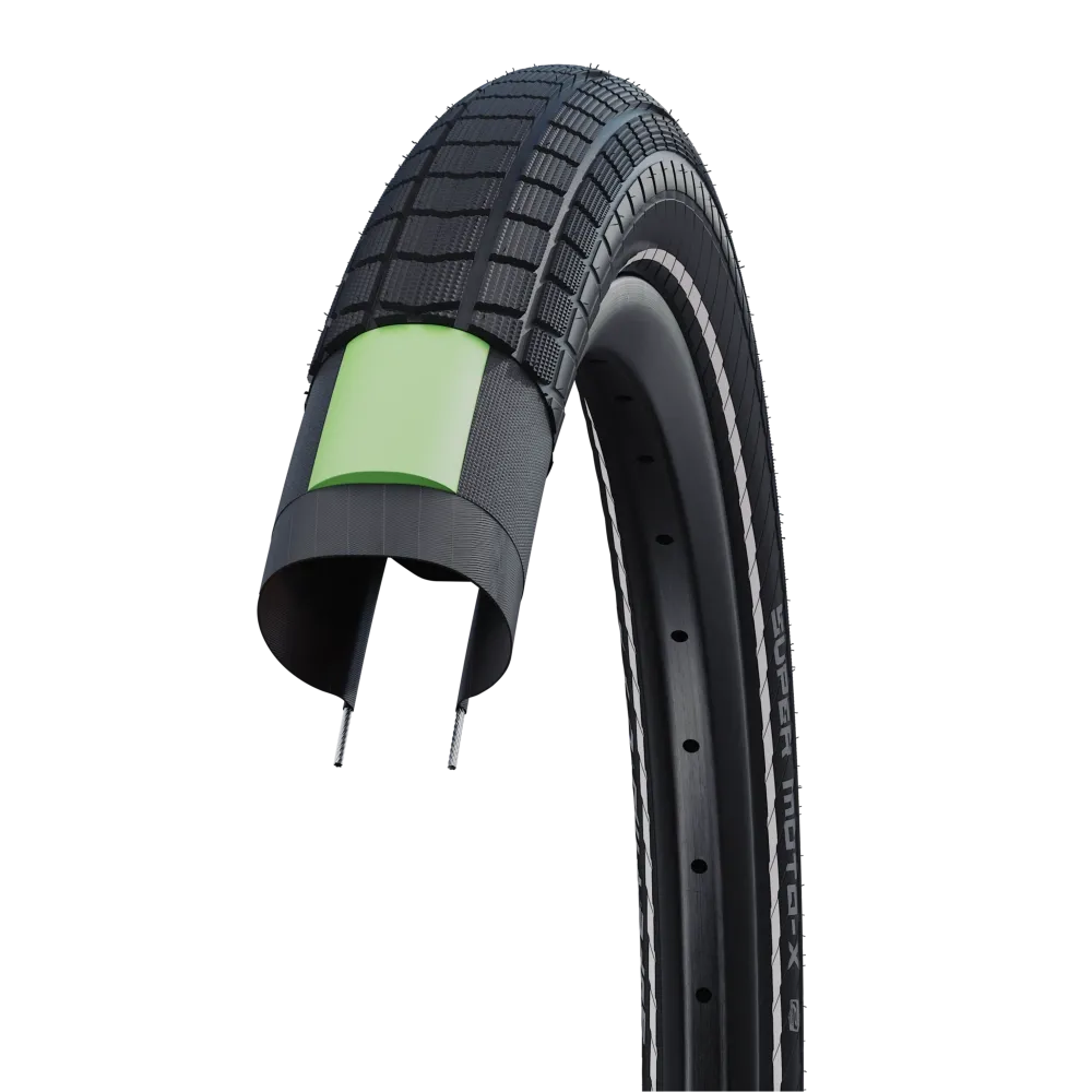 Schwalbe Super Moto-X 20" Dekk, Black, 20" x 4.00, Sykkeldekk Schwalbe Super Moto-X 20" Dekk, Black, 20" x 4.00, Sykkeldekk