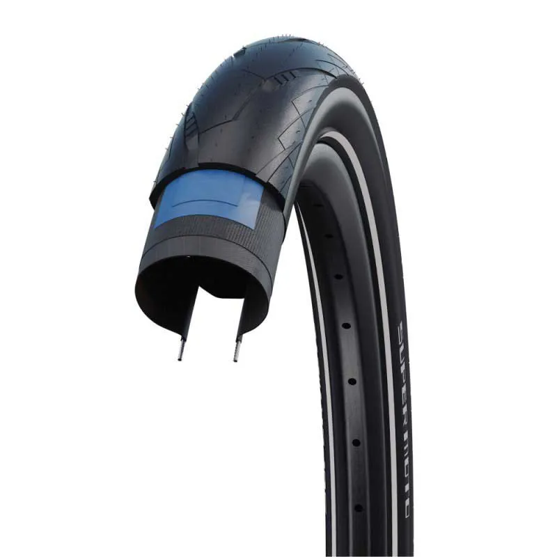 Schwalbe Supermoto Dd Raceguard 20´´ X 2.40 Urban Stive Sykkeldekk, Black / reflex, 20" x 2.40