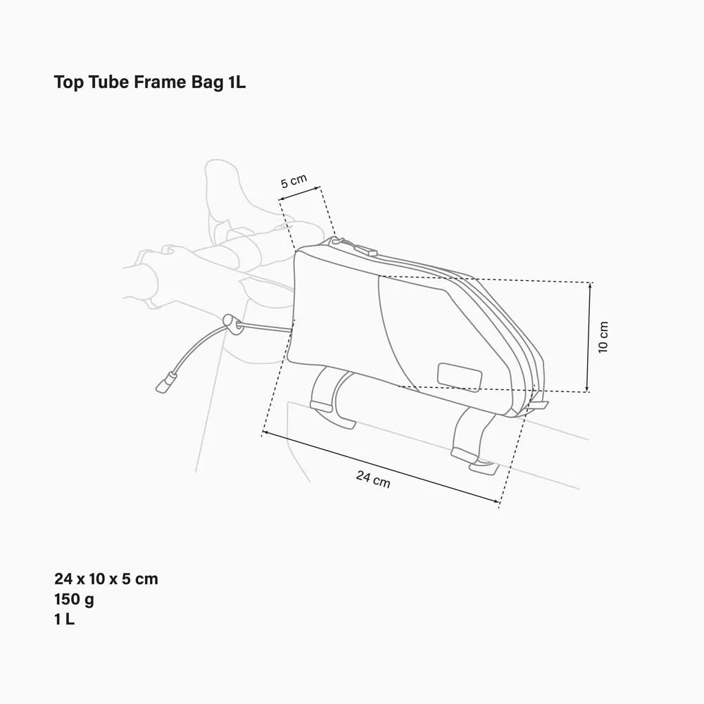 Scicon Top Tube 1l Rammeveske, Black, One Size Scicon Top Tube 1l Rammeveske, Black, One Size