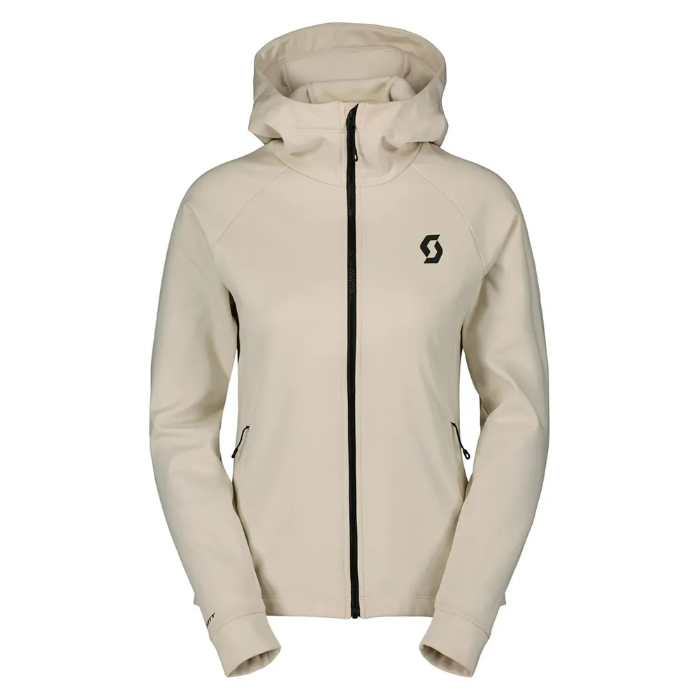 SCOTT Defined Warm Fleecejakke Med Full Glidelås, Dust white