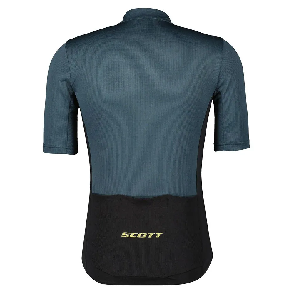 SCOTT Gravel Tuned Kort Ermet Trøye, Black / aruba green, M