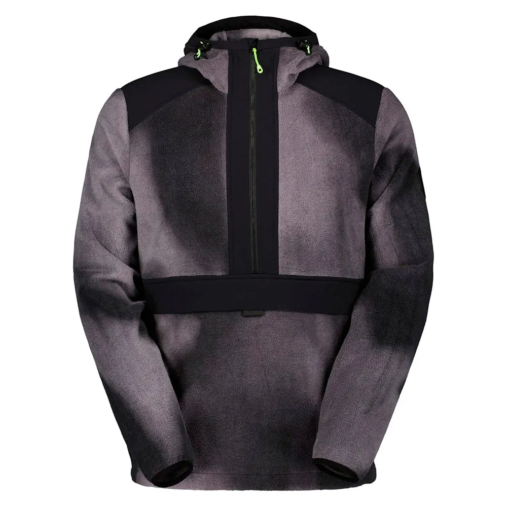 SCOTT Original Fleecejakke Med Hette, Evening greyprint / black